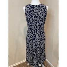 Lauren Ralph Lauren Blue Chain Link Print Dress