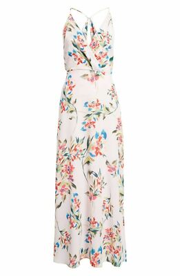 lush surplice maxi dress Lush | Dresses | Lush Colorblock Copper Orange Cream Satin Maxi Slipdtesd Size L Nwt