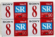 Sony P5-90SR 8mm Video 8 Camera Camcorder Cassette Tapes SR 90 - 4 Tapes