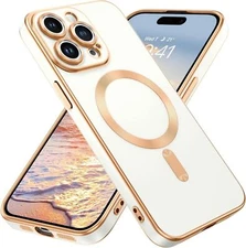 Shockproof Plating MagSafe Case for iPhone 17 16 15 14 13 12 Pro Max Plus Cover