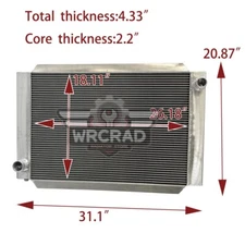Aluminum Cooling Radiator 31 x 21 Fit Airboat Overall High Performance  209000