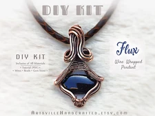 DIY Kit Wire Wrap Pendant Jewelry making Craft for Adults wrapping gift to her