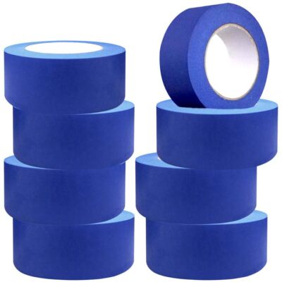 Painters Tape 2 Inch, 8 Polls Blue Tape, Bulk Masking 