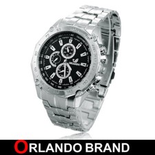 CS COLLECTION UOMO DA OROLOGIO POLSO ORLANDO NAUTICA-MARE ACCIAIO WATCH kr