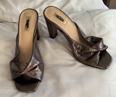 Milano Pewter Pewter High Heel Sandals Milano Pewter Pewter Block