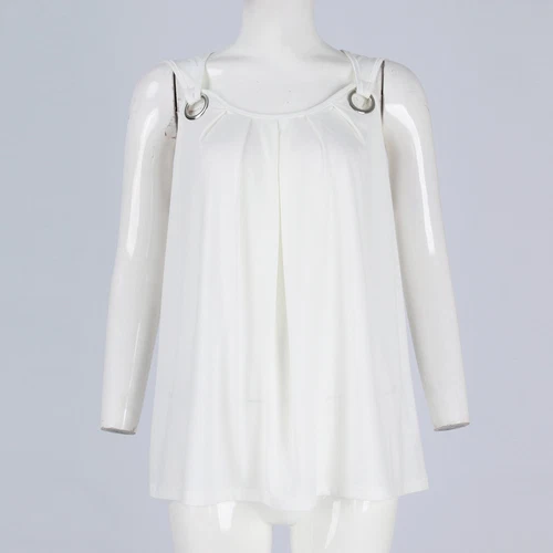 Summer Womens Tank Tops Casual Flowy Ladies Sleeveless Pleated Striped Tunics - Bild 18 von 24