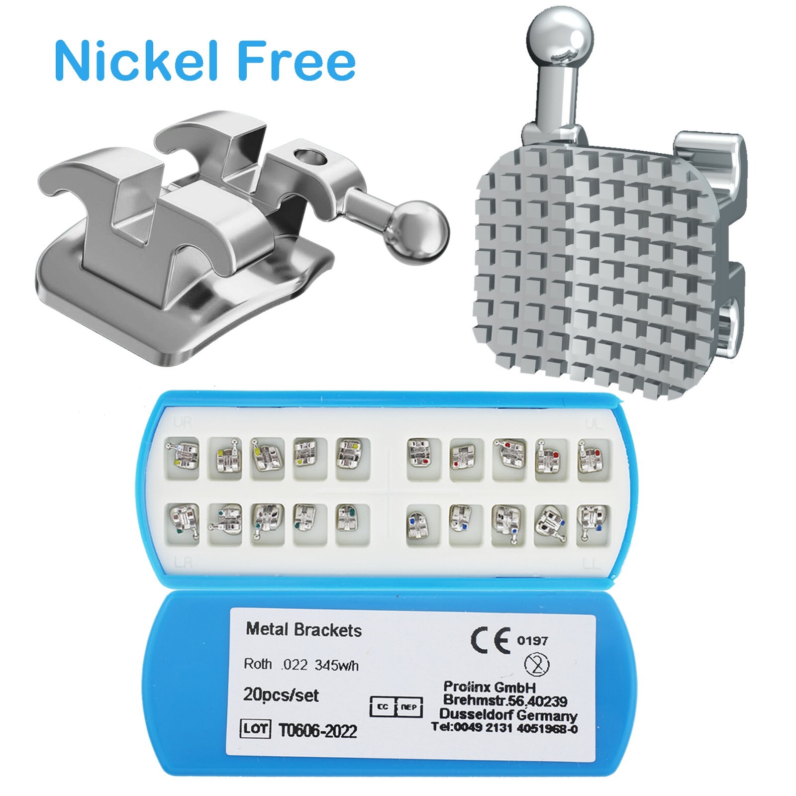 Dental ICE Orthodontic Braces Nickel Free Metal Brackets MIM MBT Roth 022 3 4 5 eBay
