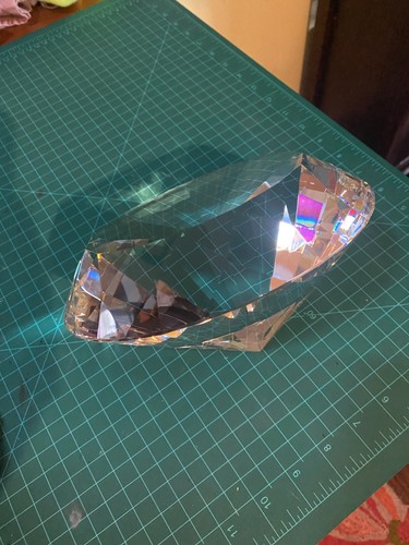 200mm Huge Clear Crystal Diamond Paperweight Wedding Centerpieces Gifts - Picture 22 of 24