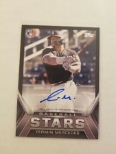 2021 Topps Update Baseball Stars Autograph Yermin Mercedes RC #BSA-YM Black /199
