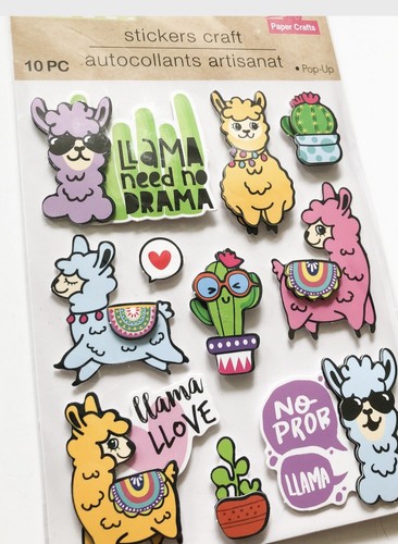 Pegatinas de llama, adornos de llama, suministros para hacer tarjetas, pegatinas de álbum de recortes - Imagen 3 de 3