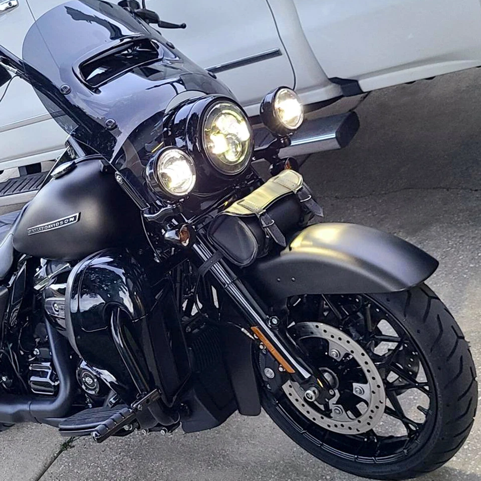 Auxiliary Spot Light Wiring Turn Signal lights for Harley FLHX FLHXXX CVO 06-up Foto 2 de 4