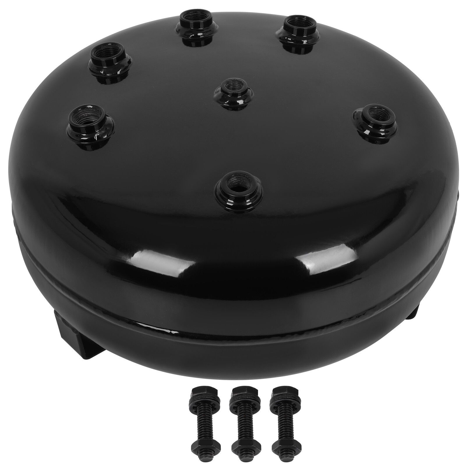 4 Gallon 8 Ports Steel Pancake Air Tank For Air Ride Suspens