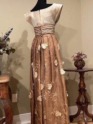 handmade silk couture dress Embellished Handmade Gown