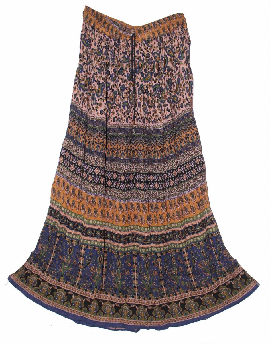 3X To 6X Plus Size Indian Ethnic Maxi Long Skirt Women