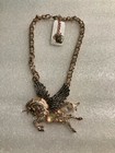 Betsey Johnson Unicorn Pegasus  Rhinestone Necklace Nwt Rare NEW