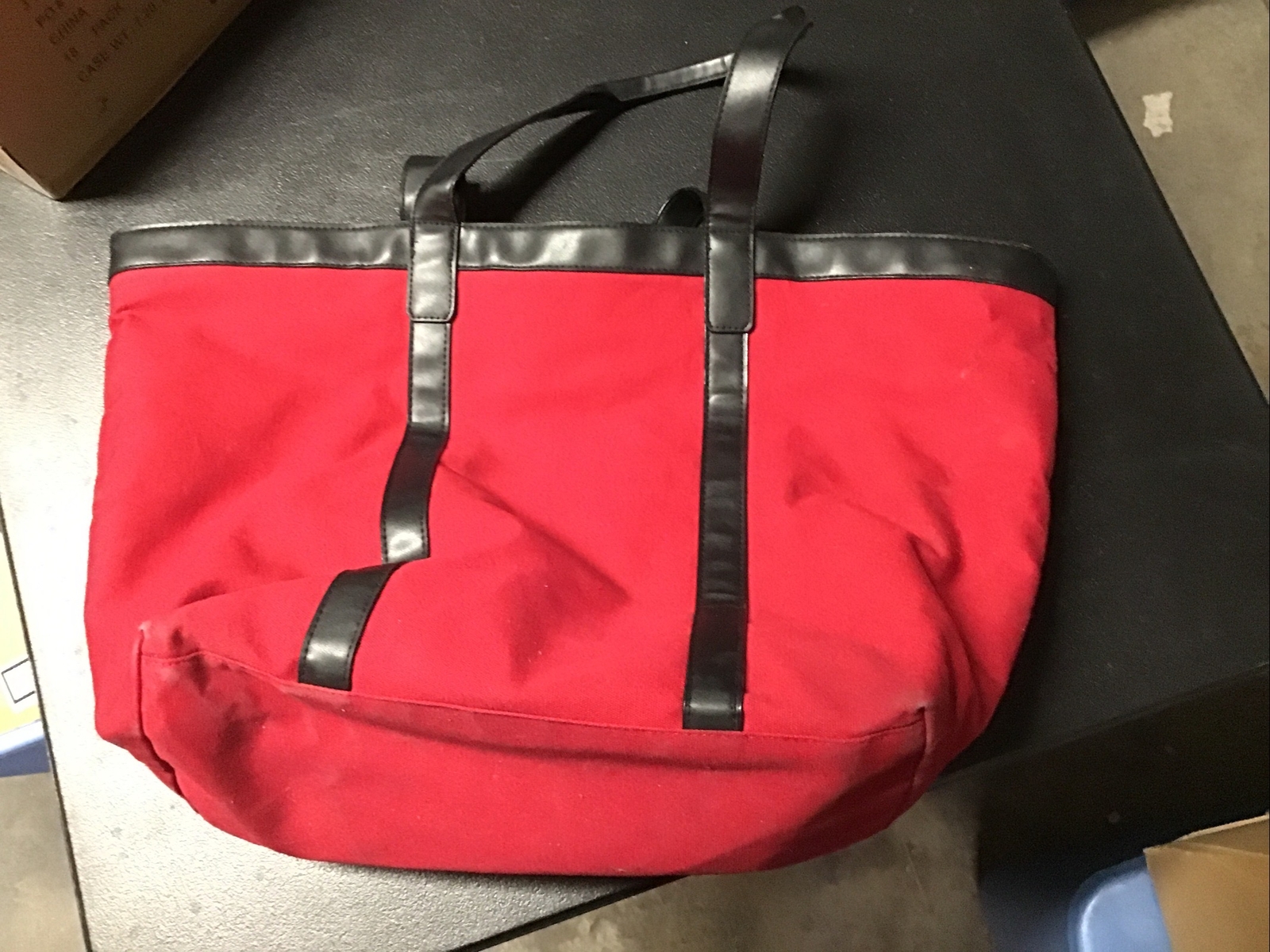 Victoria’s Secret Tote Bag Large handbag Red w/ black liner FREE SHIP