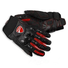 DUCATI Mens Motorcycle Leather Racing Gloves,...
