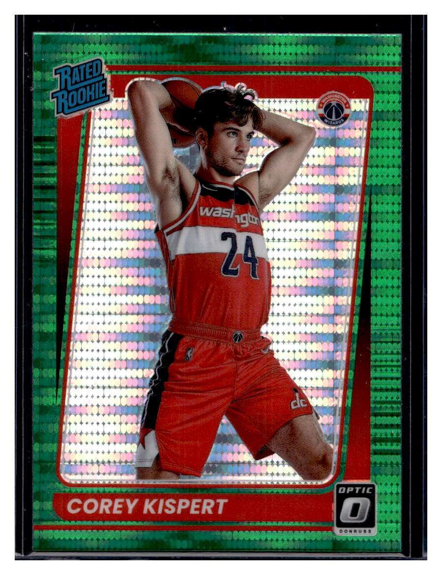 2021-22 Panini Donruss Optic Green Pulsar Prizm #183 Corey Kispert RC (B)
