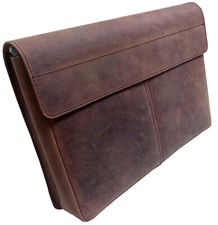 Carpeta de archivos organizadora de cuero de grano completo Calyx porta documentos cartera de cuero