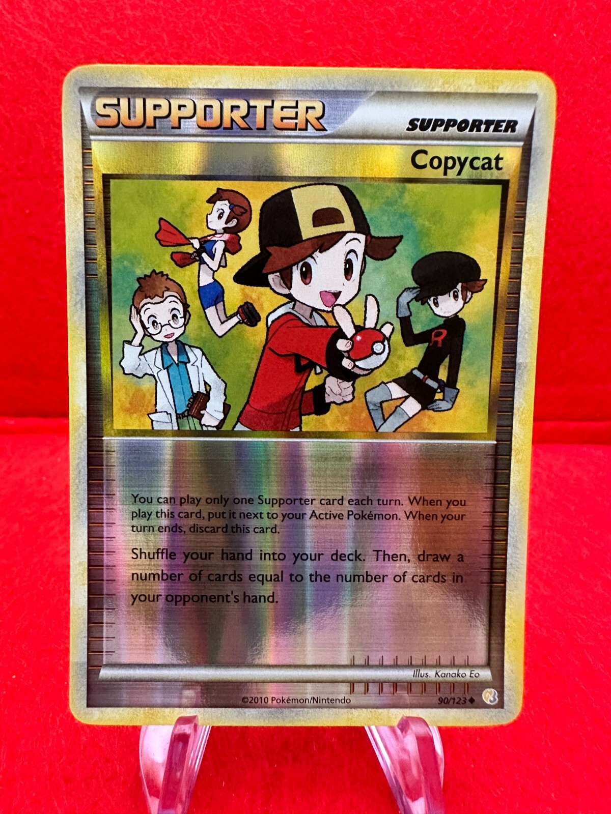Copycat 90/123, Heargold Soulsilver, Reverse Holo, Pokemon, LP/NM