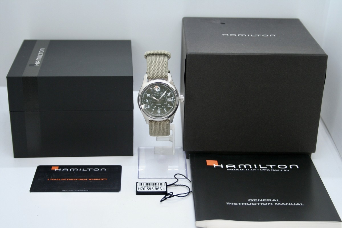 Hamilton カーキフィールドAUTO H705950 MINT/w Box] Hamilton Khaki Field H705950 Automatic Date 100m Men's