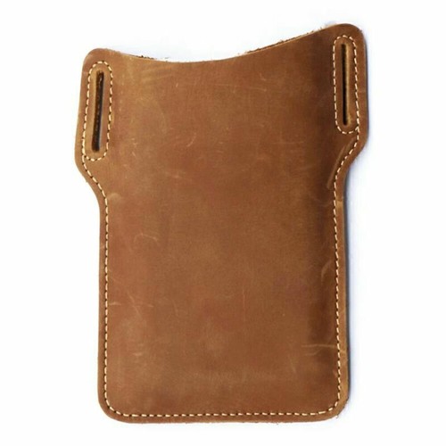 Handy Gürteltasche Echt-Leder Universal Gürtel-Tasche Case für Smartphone Braun - Bild 2 von 6