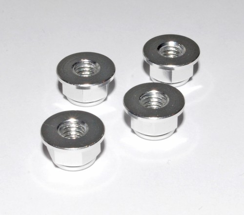 Rc Silver Aluminium Wheel Nuts For Axial Wraith Scx10 Yeti Smt10 Bomber - Picture 6 of 8