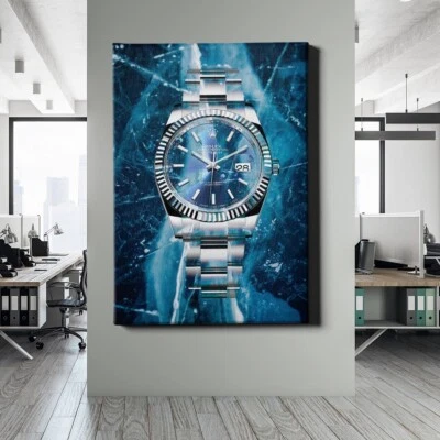 ✅LEINWANDBILD DESIGN LUXUS UHREN MODERN DEKO WANDKUNST ELEGANT EXKLUSIV - Bild 1 von 4