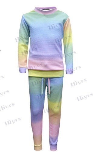 Set abbigliamento salotto da donna donna maniche lunghe semplice casual confortevole tuta due pezzi - Foto 12 di 14