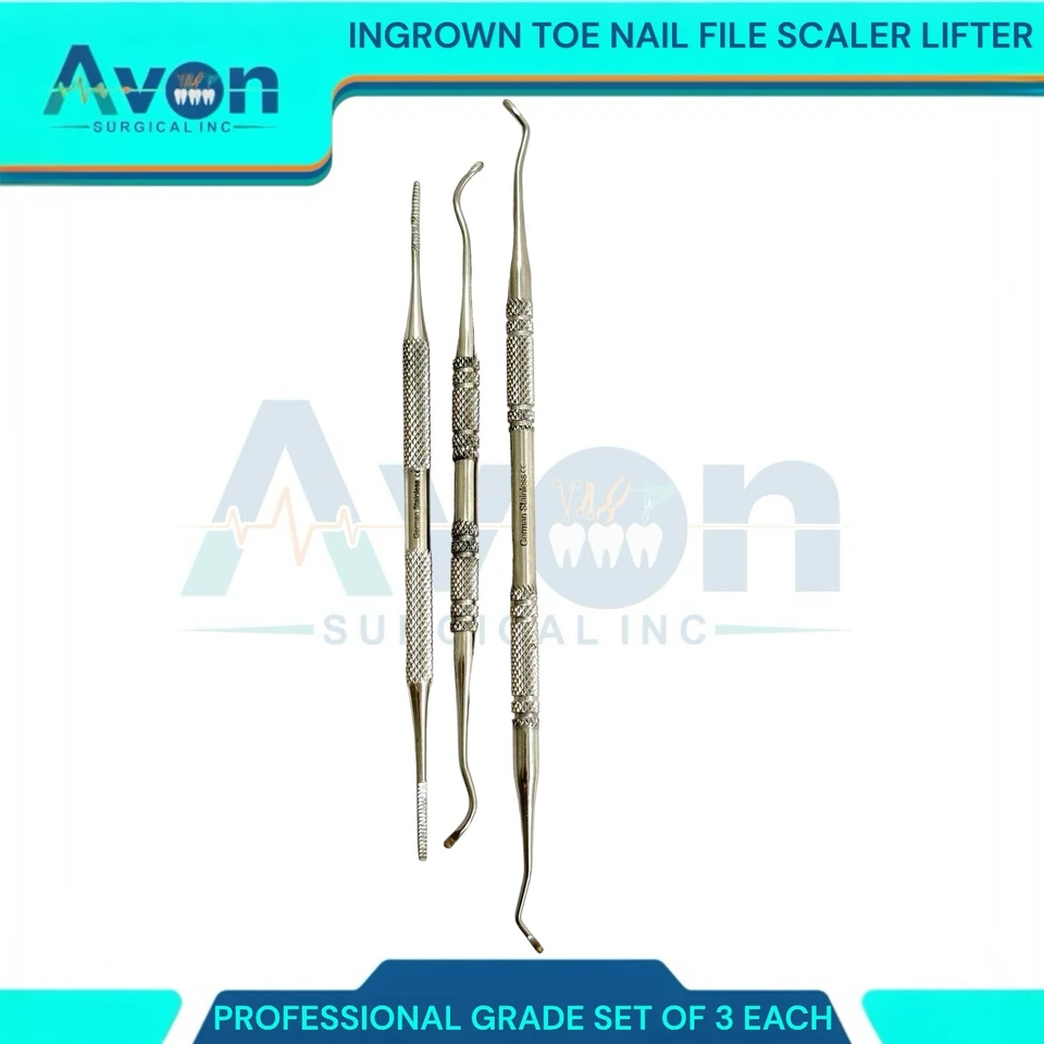 Ingrown Toenail Removal Kit - w/ Nail File & 2 Lifter Scalers Pedicure Tools - Image 4 of 4