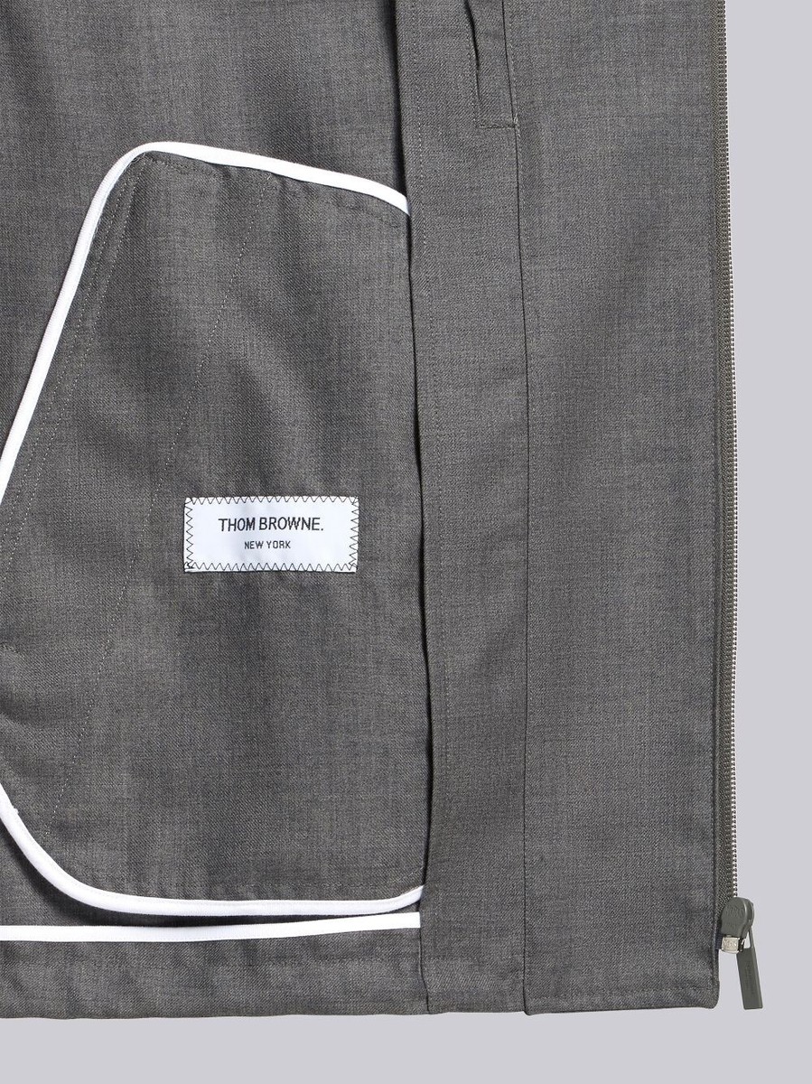 THOM BROWNE フード付きホワイトジャケット　120
