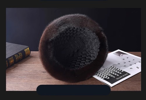 Neu Herren 100% Echt Nerz Pelzmütze Winter Warm Mütze Mode Outdoor Baskenmütze - Bild 11 von 13