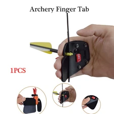 1XArchery Finger Tab Shooting Finger Saver Leather for Recurve Bow Shooting RH