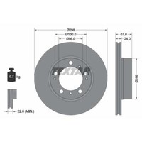 Textar 2X Bremsscheibe Vorne Ø298 Mm InnenbelüFtet FüR Porsche Boxster 986 2.5