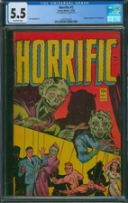 Horrific #2 (1952) ⭐ CGC 5.5 ⭐ Rare! Pre-Code Horror Golden Age Comic Media