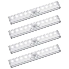 Under Cabinet Lights Motion Sensor 10 LED Light Indoor - Light Strips for Clo...