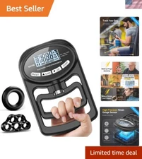 Electronic Hand Grip Strength Tester - Track 265 Lbs Strength Gains Effortlessly