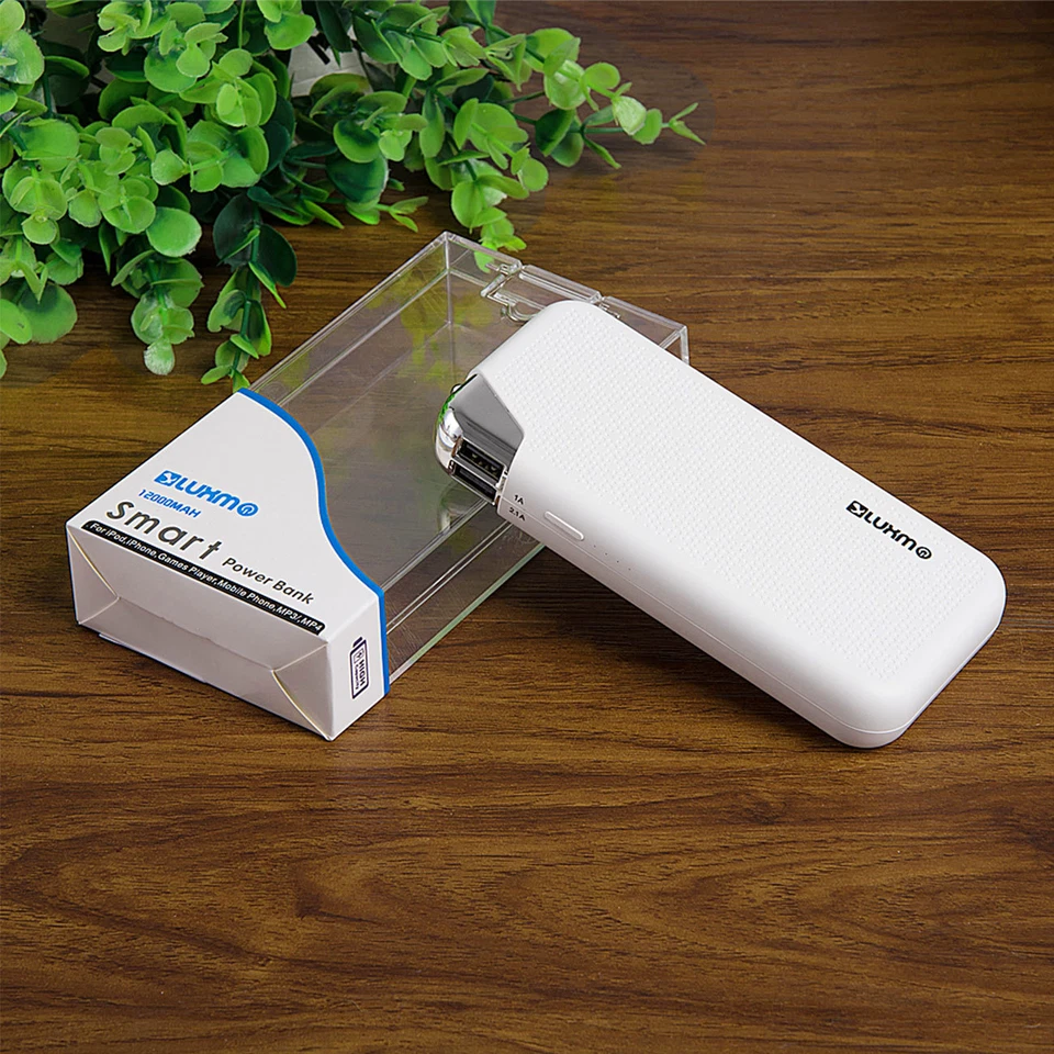 LUXMO 12000mAh Hi-Speed and Compact Portable Power Bank For iPhone Samsung LG - Image 2 of 4