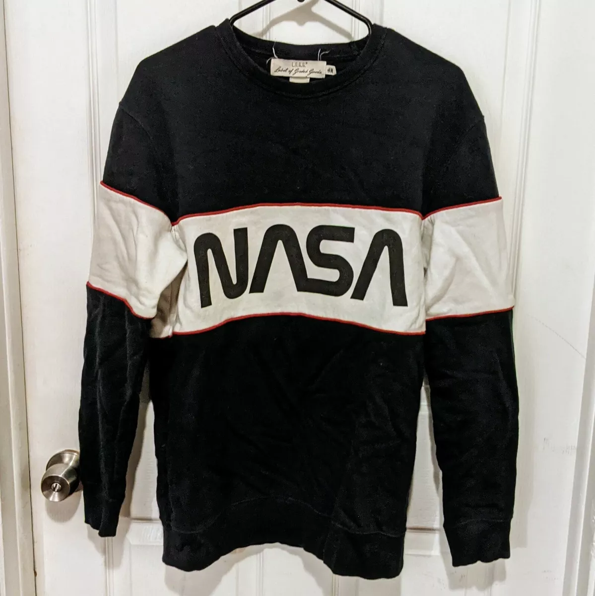 H&M LOGG Label of Graded Goods NASA Logo Sweatshirt Medium M