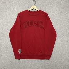 Indiana Hoosiers Sweatshirt Mens Small Red NCAA Basketball Champion Crewneck