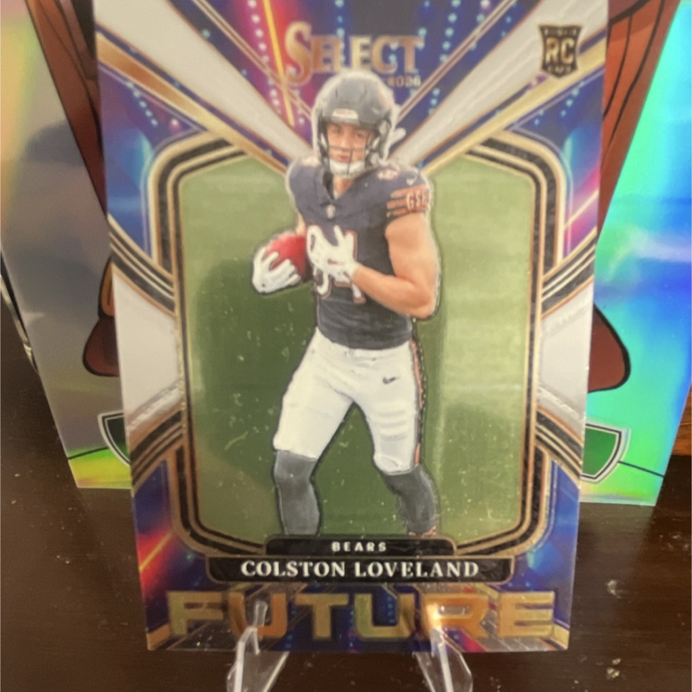Panini Select 2025 Colston Loveland Select Future Rookie Bears NFL Card #8