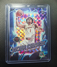 Amen Thompson STORM CHASERS CASE HIT SSP Rookie Card Rockets. rookie card picture