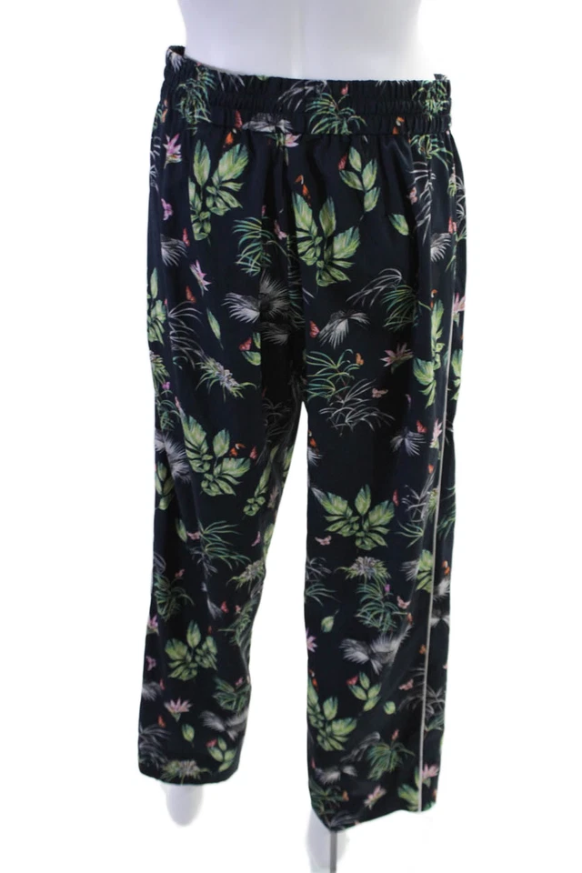 Rachel Roy Womens Elastic Waistband Drawstring Crop Leg Casual Pants Navy Size S - Image 3 of 4