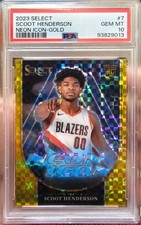 2023 Select Scoot Henderson Rookie (RC) #7 Gold Neon Icon /10 - PSA 10