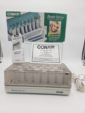 Vintage Conair Ready Set Go H55A Heated Hair Rollers Set Tested Complete