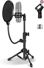 Mic Stand Desk, Table Mic Tripod Desktop Mic Stand Height Adjustable Small