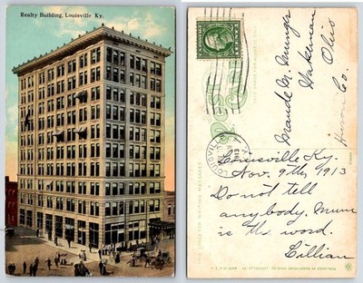 Louisville Kentucky Realty Building Postcard AM117