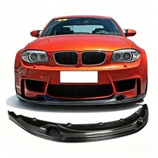 For BMW 1 Series E82 1M Coupe 11UP Real Carbon Front Bumper Lip Splitter Spoiler