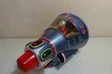 Masudaya Modern Toys Capsule 5 Tinplate Spaceship Vintage Retro Working Tested