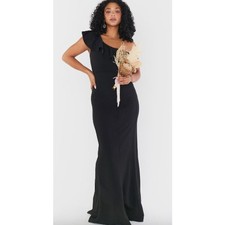 Show Me Your Mumu Floretine Maxi One Strap Maxi Dress Black Size Medium NEW